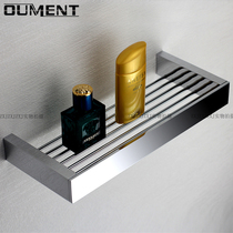 Bathroom full copper shelf square light luxury toilet shower basket 304 bath shower gel small storage basket