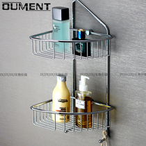 Bathroom triangle rack adhesive hook shower shower shower gel corner frame wall-mounted shower room all copper triangle basket