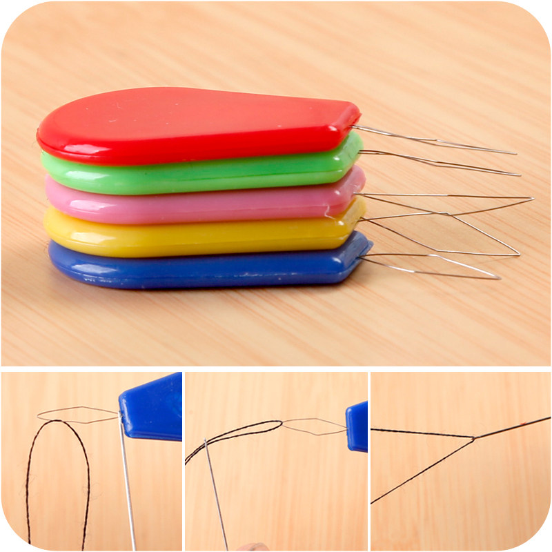 Creative old man with automatic needle guide device Sewing machine needle recognition device stringing device lead device