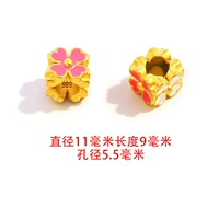 Браслет с одной бусиной, четырехлистный клевер