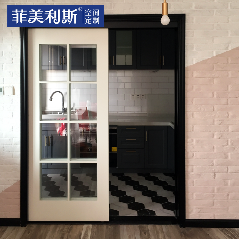 American Sliding Door Balcony Sliding Door Latticed Door In The