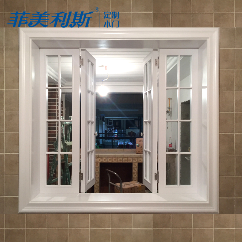 Philippine Lilies Solid Wood Doors Color Windows Square Custom Made Arched European Glass Lattice