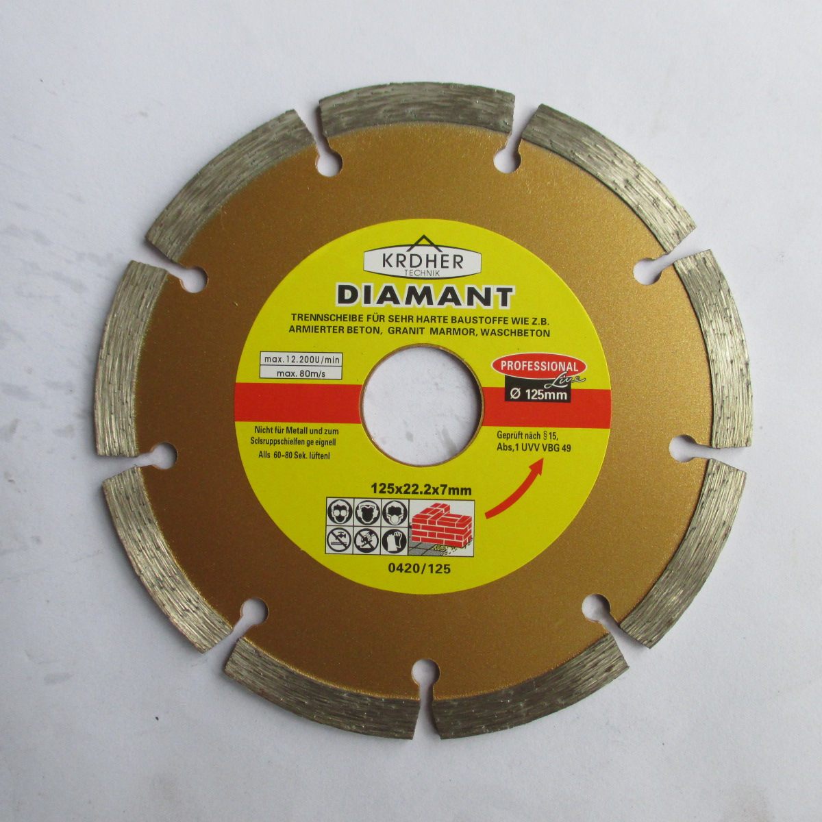 Shanghai Dongfeng 125 marble saw blade Cloud stone sheet stone cut sheet angle grinding sheet open wall groove sheet