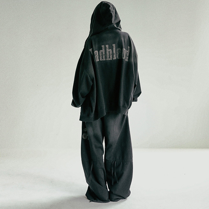 Корейские женские широкие брюки badblood в американском ретро стиле, свободные спортивные штаны с эффектом стирки