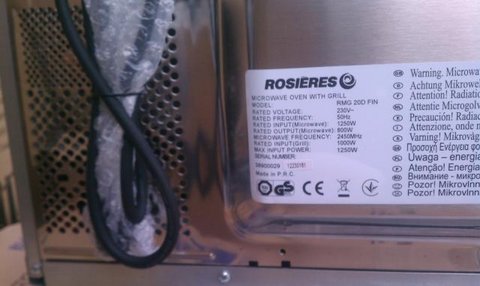 Bao bì mới nguyên bản Rosieres Pháp tất cả lò nướng bằng thép không gỉ lò vi sóng 20 lít lo nuong sanaky