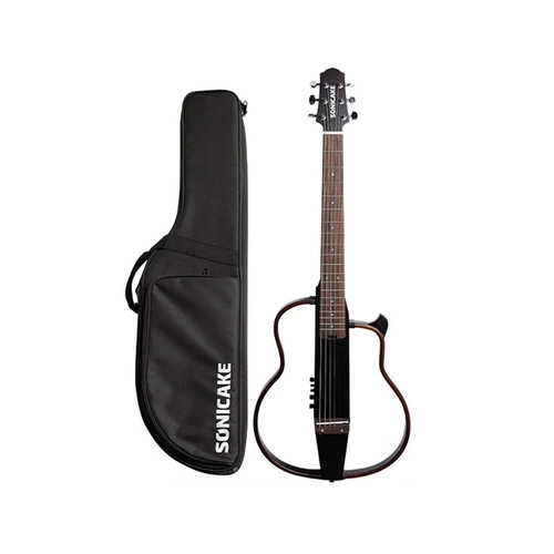 SONICAKE Silent Guitar Electric Box Effect Твердая древесина персикового цвета Практика Портативная гитара для начинающих Дорожная гитара Введение