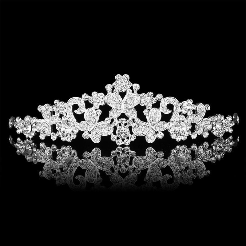 Crown Tiara Bridal Wedding Pearl Crown Insert comb Hair ornament Rhinestone Comb Wedding accessories Crown Tiara