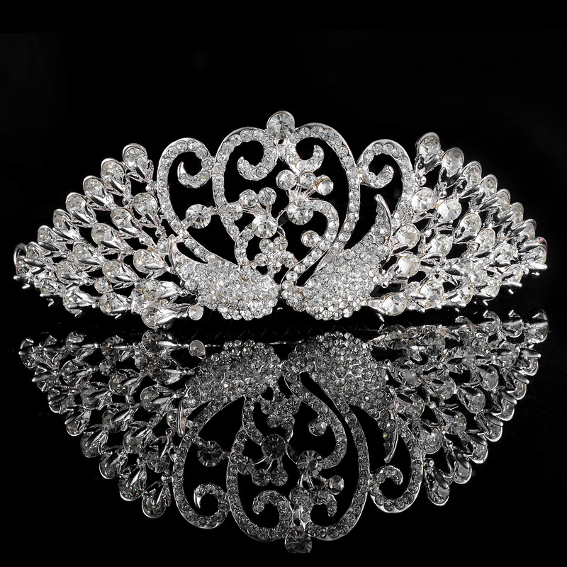 Bride Crown Hairdress Wedding Accessories Korean Wedding Accessories Princess Headjewelry Birthday Drilling Crown Crown Socket