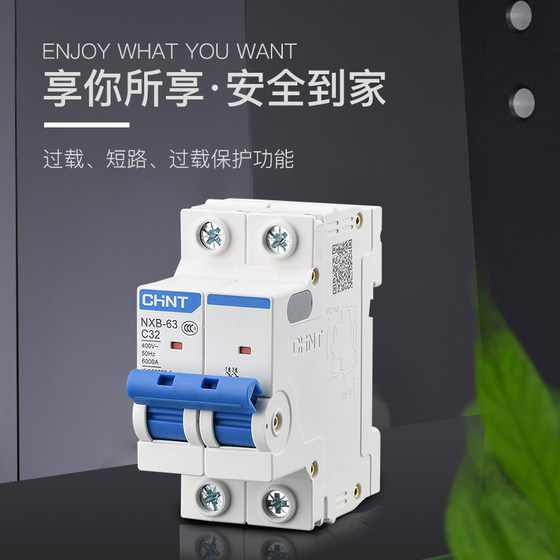 Zhengtai NXB-63a household small circuit breaker air switch electric gate overload protector 32a125a10a16a