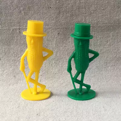 vintage 50 MR PEANUT Mr PEANUT plastic seasoning jar yellow and green 2