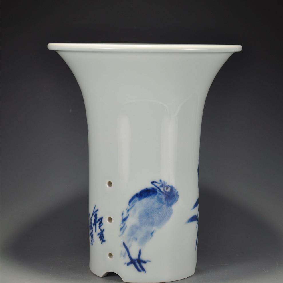 手工仿古白釉盆景盆景德镇陶瓷长方花器石菖蒲水仙花盆-Taobao-Tmall