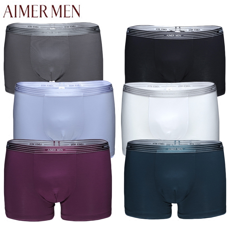 Mr. Aimer official Momdale soft and comfortable Four Seasons men's mid-waist boxer briefs NS23U31