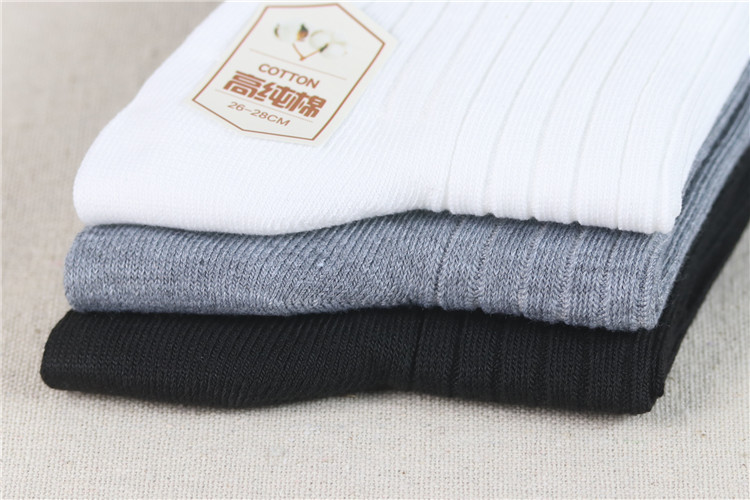 10 đôi vớ cotton nam ống cotton quấn riêng từng vớ khử mùi cotton thể thao chải kỹ tất adidas