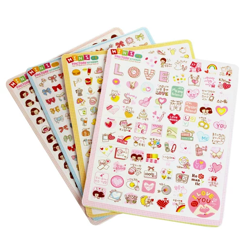 DIY Альбом ручной работы цветовой наклейка мини -дневниковая наклейка 2 Большой лист