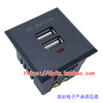 220V-5V two-port USB socket Chassis cabinet wiring USB module socket Mobile phone USB charging socket