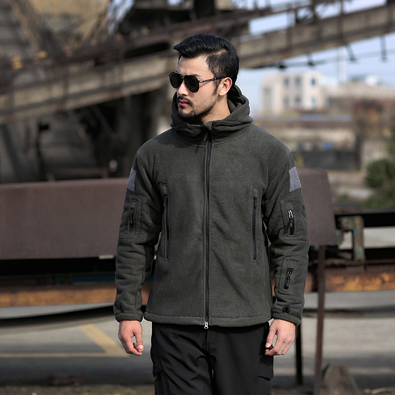 MEGE Foreign Trade Outdoor Tactical Even Cap Fleece Clothing Men's Thickened Warm-Shirt Submachine Clothes Liner Autumn Winter Increase Yard