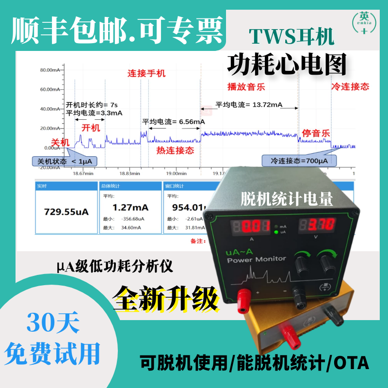 uA Microampere low Power Power analyzer EMK850x precision Power Monitor current tester