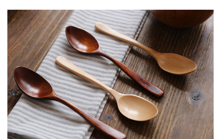 Kawashima House phong cách Nhật Bản và gió gỗ gạo spoon spoon thìa gỗ bộ đồ ăn S-7