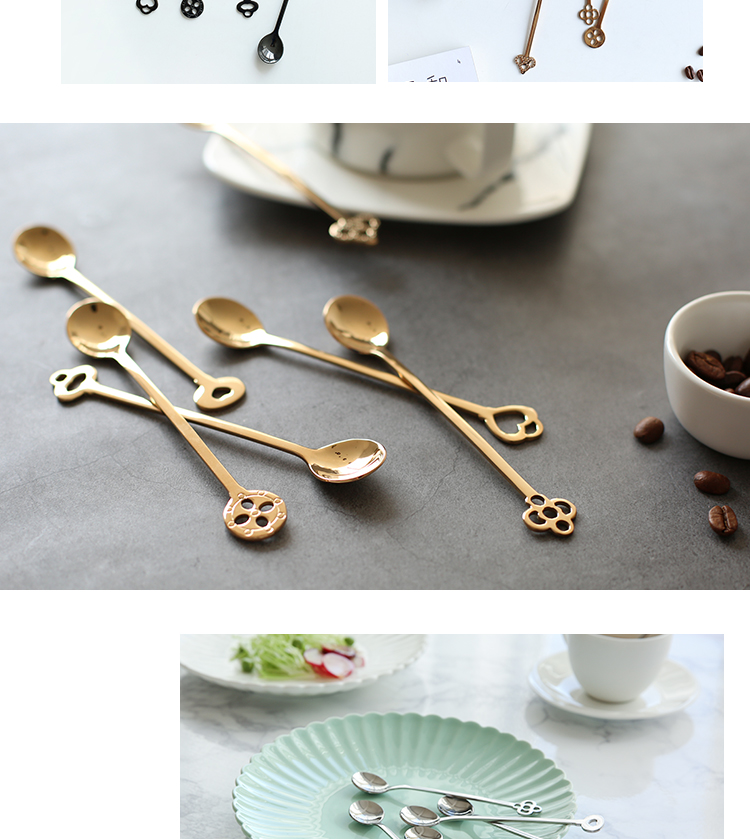 Kawashima House Thép không gỉ muỗng cà phê tráng miệng muỗng khuấy thìa muỗng trẻ em muỗng kem S-25 - Cà phê phin cafe