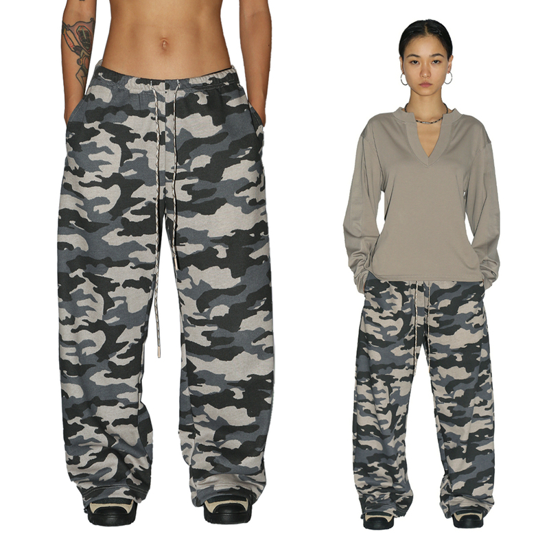 Desert Camouflage Low-Rise Slim Fit Scimitar Sweatpants Wildlust Unisex with Adjustable Cuffs