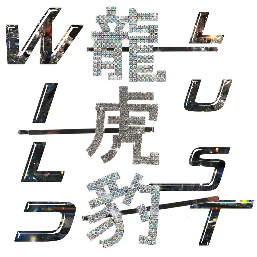 WILDLUST original design color flash diamond silver metal side hair clip