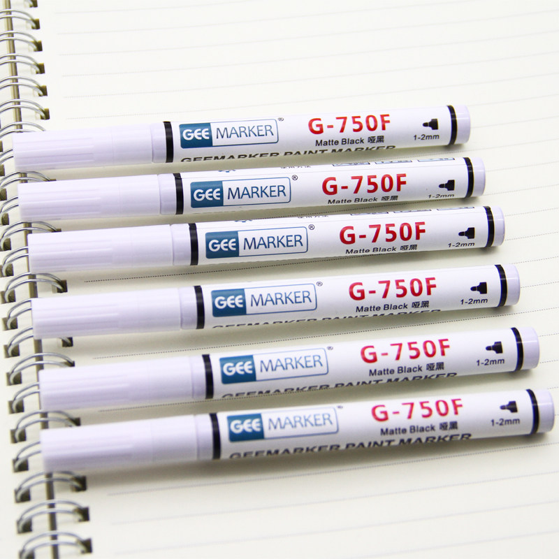 Lion Card Matt Black Paint Pen Dull Pen Matt Dark Black Industrial Paint Pen V-320 310 1-2MM