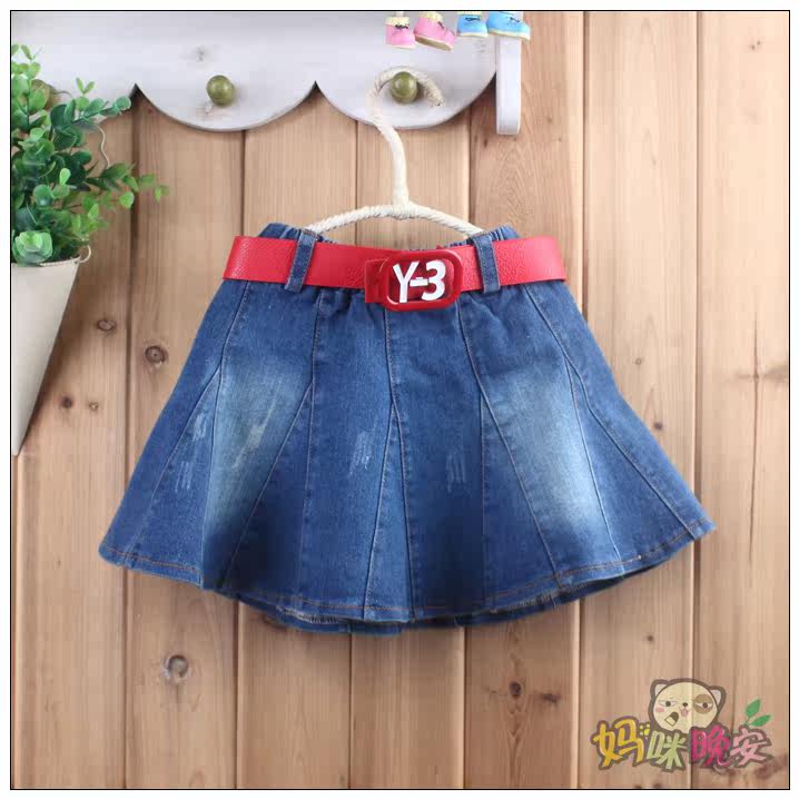 Jupe fillette en Coton denim bombe - Ref 2051784 Image 53