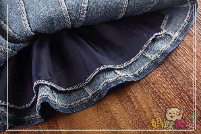 Jupe fillette en Coton denim bombe - Ref 2051784 Image 63