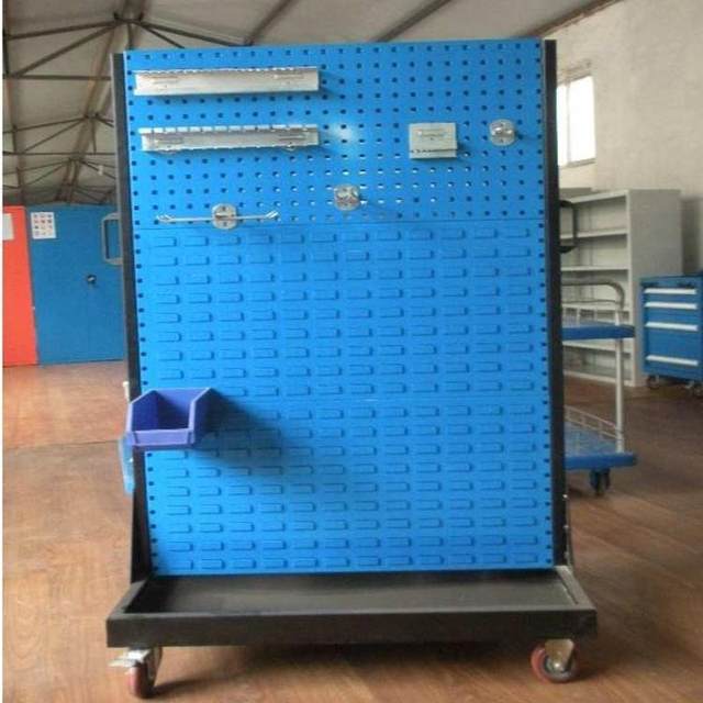 Hardware tool storage hook display rack Double-sided mobile material finishing tool display rack