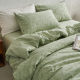 Hot-selling pure cotton double layer yarn bed four-piece set cotton simple quilt cover bedding style student dormitory bed sheet three-piece set