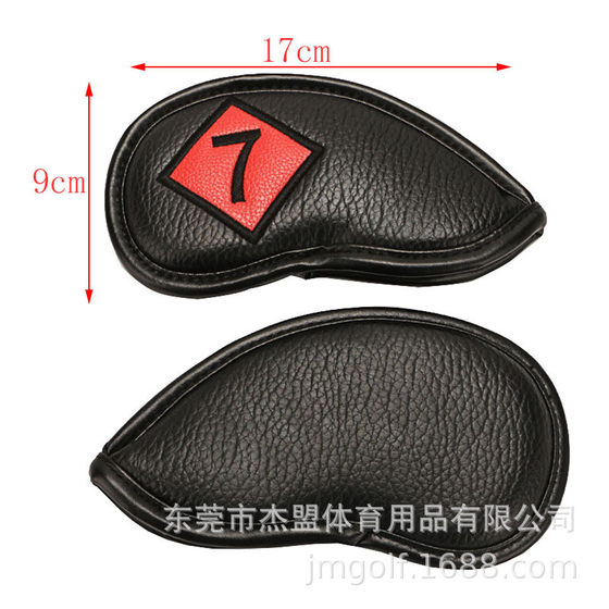 新高尔夫套铁杆11个/套荔枝纹防水菱形格球杆帽套杆头保护套爆款