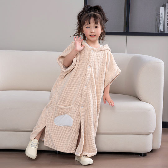 Bath Towel That Covers the Whole Body, Can Be Worn as a Children's Cape, Hooded Bathrobe, Cute Home-Use Bath Towel Wrap, High-Quality Manufacturer
