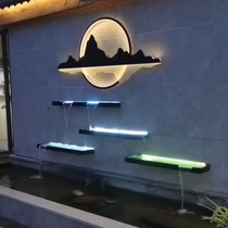 Stainless steel waterfall outlet landscape wall water curtain water feature wall flow sink water landscape fish pond garden courtyard water curtain wall