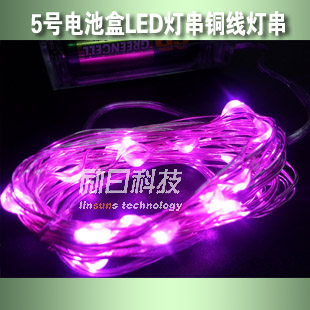 Red, Yellow, Blue, Green, White, Pink, Purple, Warm White, Colorful, Iridescent LED String Lights, AA Battery Box, 3 Meters, 30 Lights