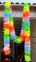 Hawaiian garland large flower piece Dancing flower rope Dance chorus Garland Wedding car decoration elastic flower rope
