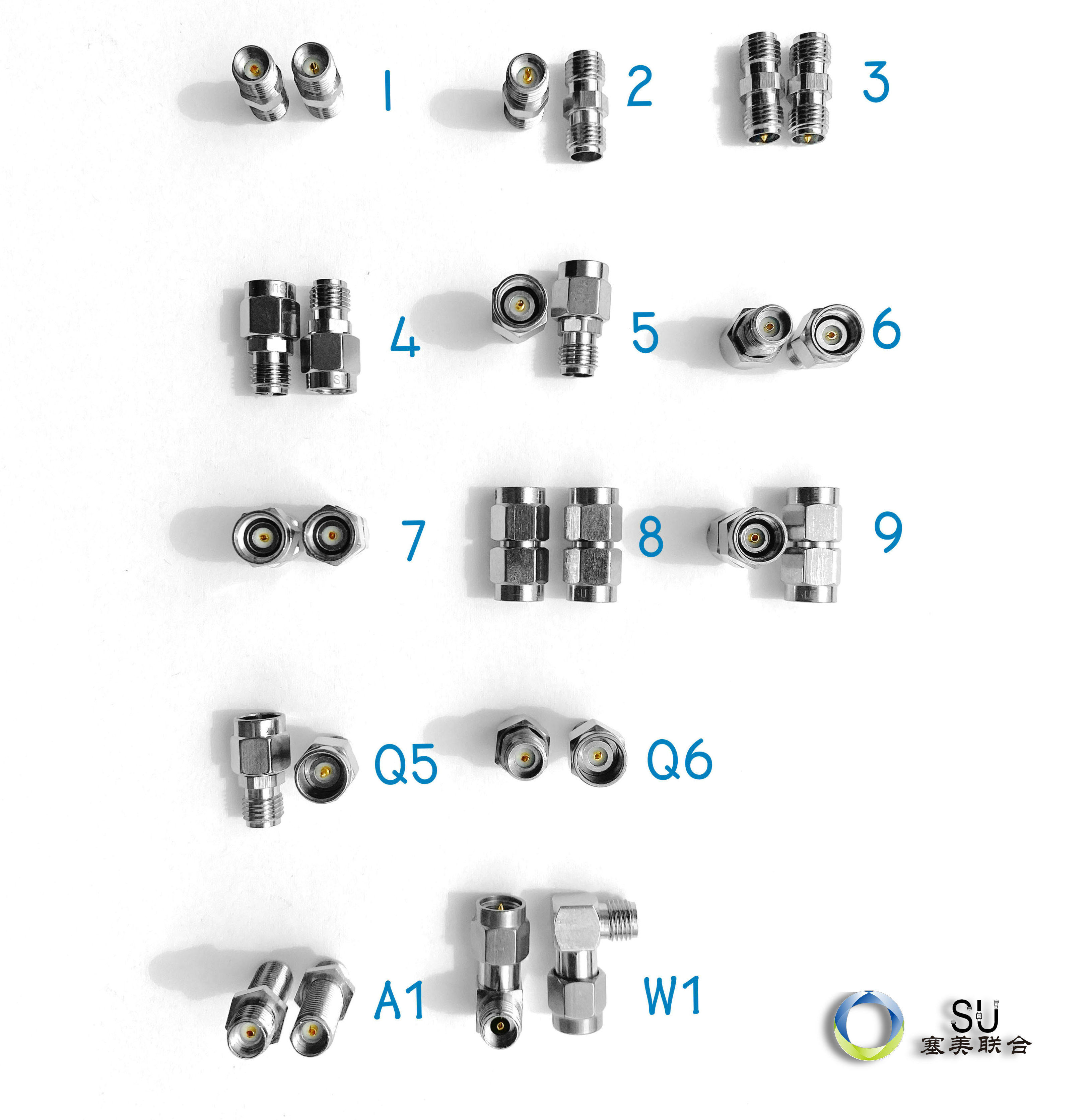 SMA RP 2 92 adapter 90 degrees bend fast insertion low loss < 0 1dB Low standing wave 6G 18G 27G