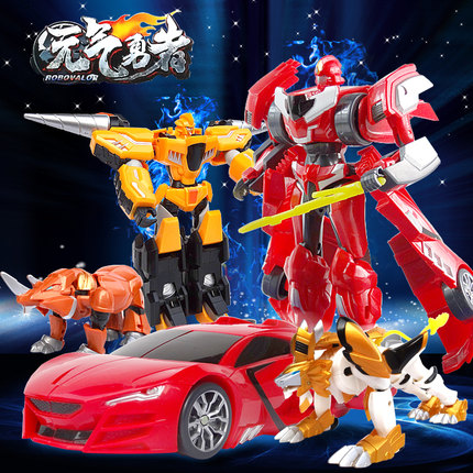 Meta Gas Warriors Toy Shock Earth Worm Seismic Deformation Robot Gold Light Lion Storm Ice Bear Living-away Fox Boy