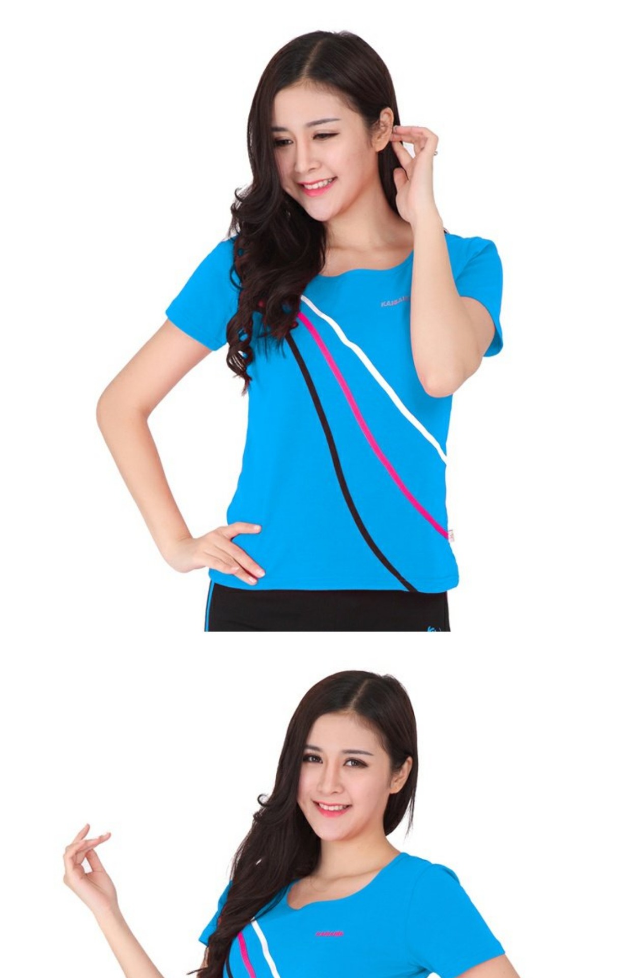Mùa hè mỏng phần áo sơ mi nữ nhảy vuông thể dục nhịp điệu quần áo cotton nhóm thở hồng tăng quần áo thể thao màu đỏ - Quần áo tập thể hình quần đùi tập gym nữ