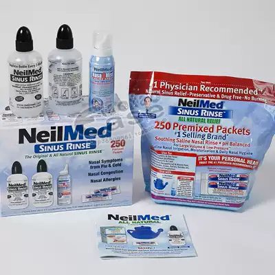 Negotiable 240 US imported Neilmed Adult Nasal Wash Set 2 bottles 250 nasal salt rinse
