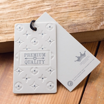 Spot tag Three-dimensional concave and convex hollow copperplate paper hangtag customization hangtag custom clothing hangtag customization
