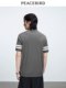 B1EED2234 PEACEBIRD Men's 23th Summer New Grey Ice Silk Business Short-Sleeved Knitted POLO Shirt trendy