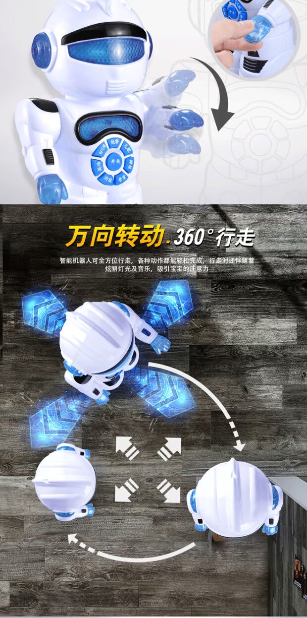 Câu chuyện giáo dục sớm thông minh robot âm nhạc ánh sáng phổ quát luân phiên hát và nhảy múa đồ chơi trẻ em gái robot thông minh đa chức năng