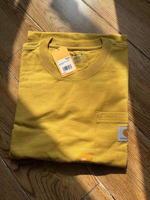 Carhartt K126 104535 Carhartt Main Line Long-Sleeve Crew Neck T-Shirt with Safety Helmet Print on the Back
