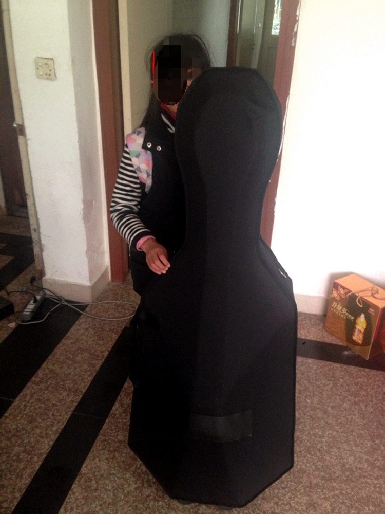 Removable back can tug cello box bass cello box big bass box carry convenience