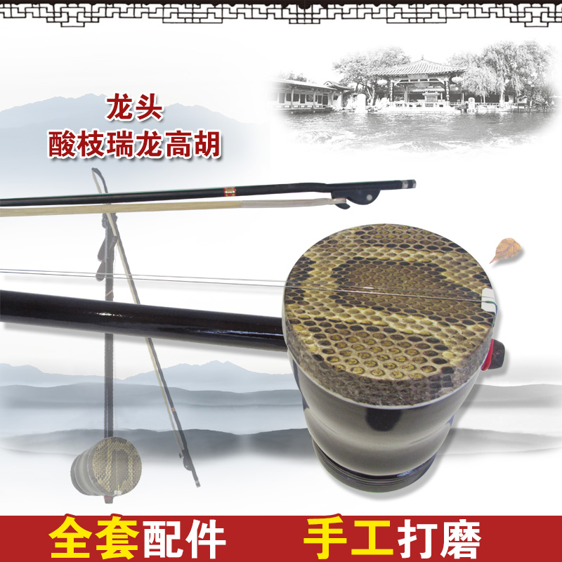 Waves musical instrument Guangdong Gauhu dragon head Takhu Gauhu instrument Acid branches inlaid with belted flowers High Huhu manufacturer Direct sales