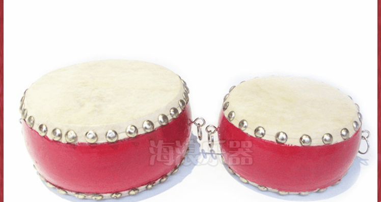 Nhạc cụ sóng trẻ em trống nhạc cụ trẻ em trống nhạc cụ nhạc cụ đồ chơi trẻ em 6 inch Tang trống da bò trống đồ chơi nhạc cụ cho bé