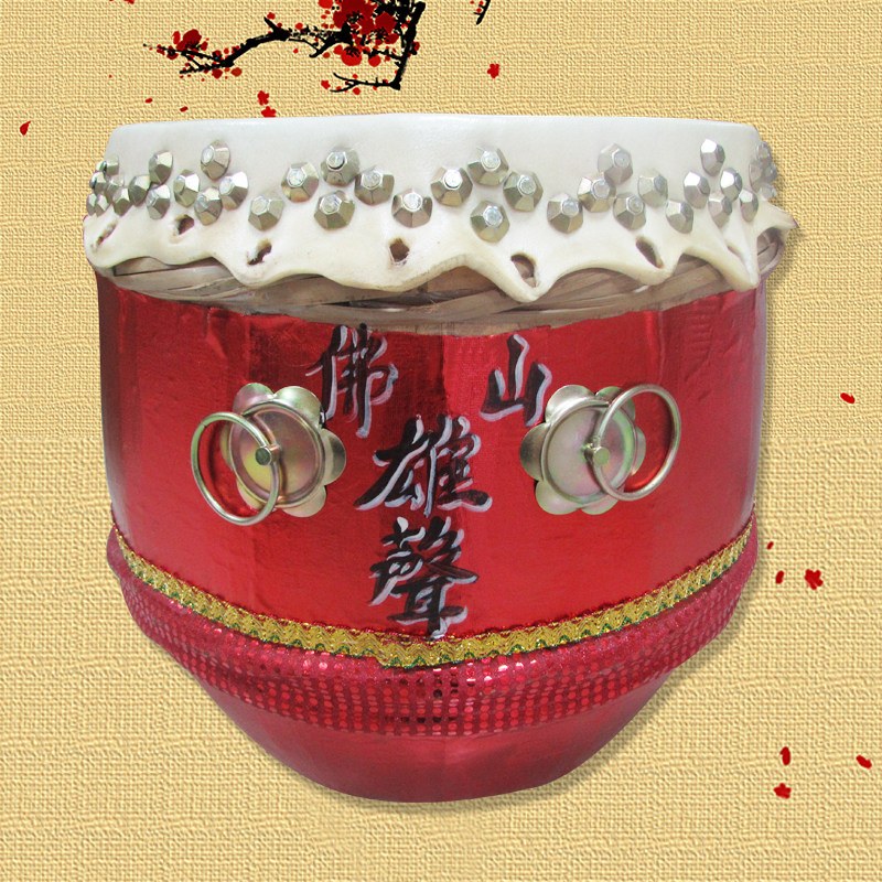Hailang shop lion drum cowhide drum Foshan lion drum 16 inch adult wake-up lion drum gong drum lion drum single-sided cowhide drum popularity