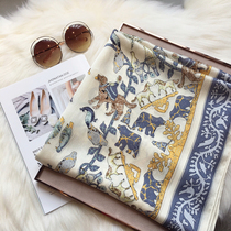 Small Yaku silk towel female spring and autumn day of gentle gray and long scarf shawl silk silk scarf