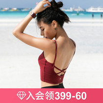 Runaway Loli cross sports underwear running quick-dry shockproof gathering set-up vest yoga bra wear