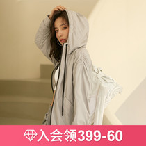 Runaway Lolita sports jacket womens fashion wild hooded windbreaker loose casual running yoga jacket